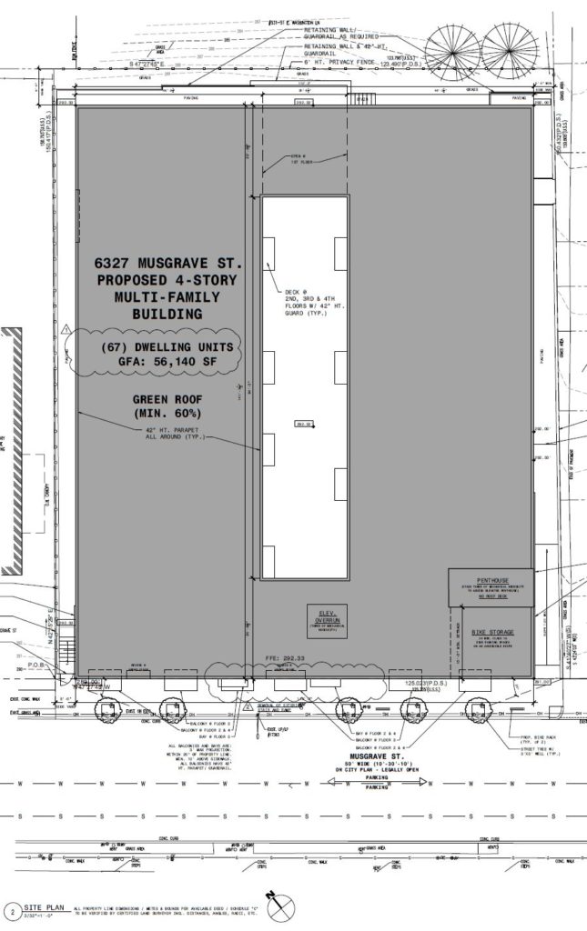 6327 Musgrave Street. Site plan. Credit: KJO Architecture via the City of Philadelphia