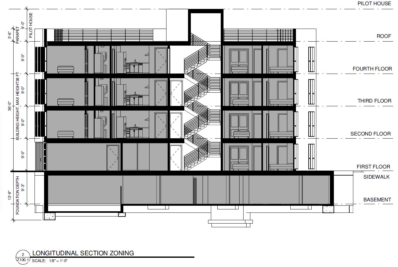 2059 Germantown Avenue. Building section. Credit: Plato Marinakos of Plato Studio via the City of Philadelphia