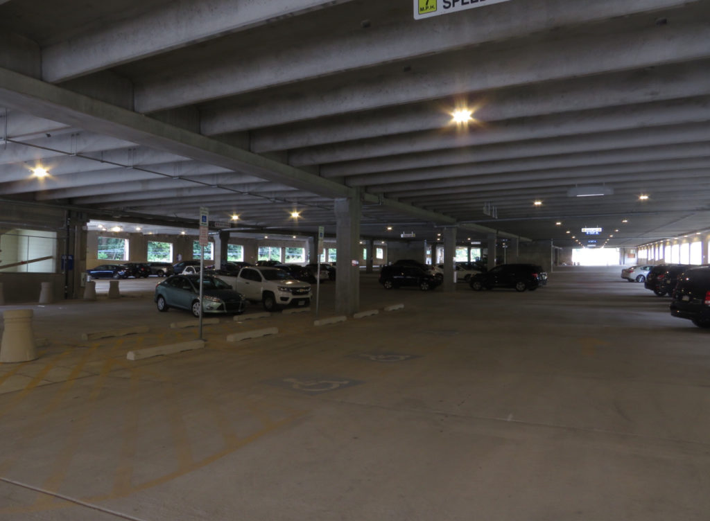 The interior of the parking garage. Credit: Colin LeStourgeon.