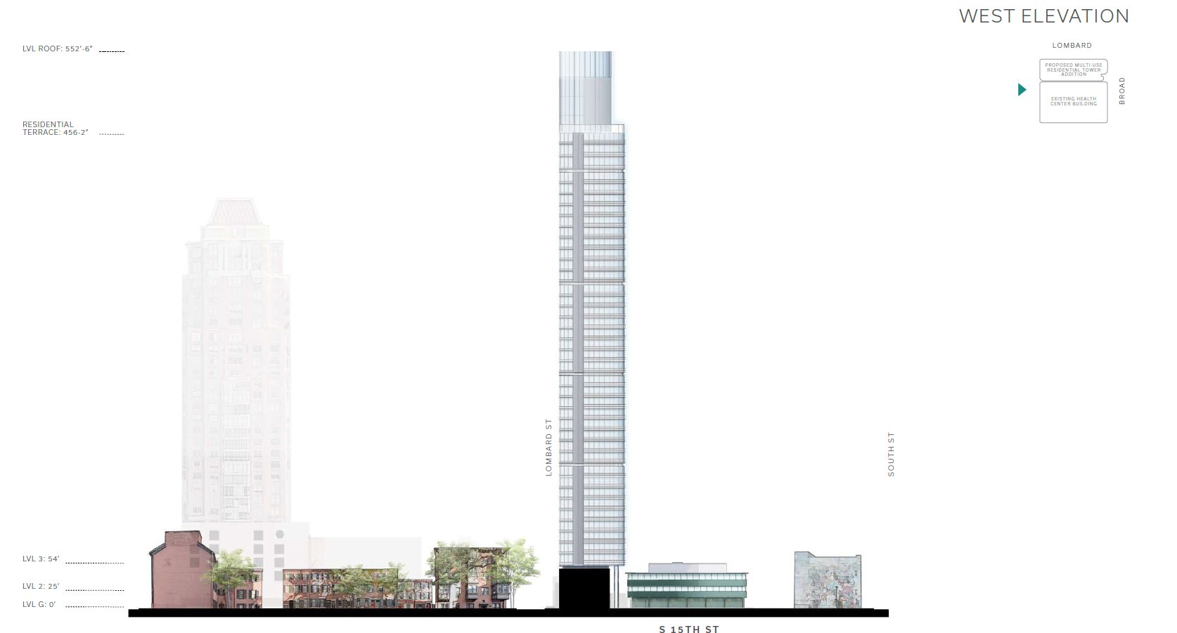 Broad and Lombard at 500 South Broad Street. Credit: SITIO Architecture + Urbanism via the Civic Design Review