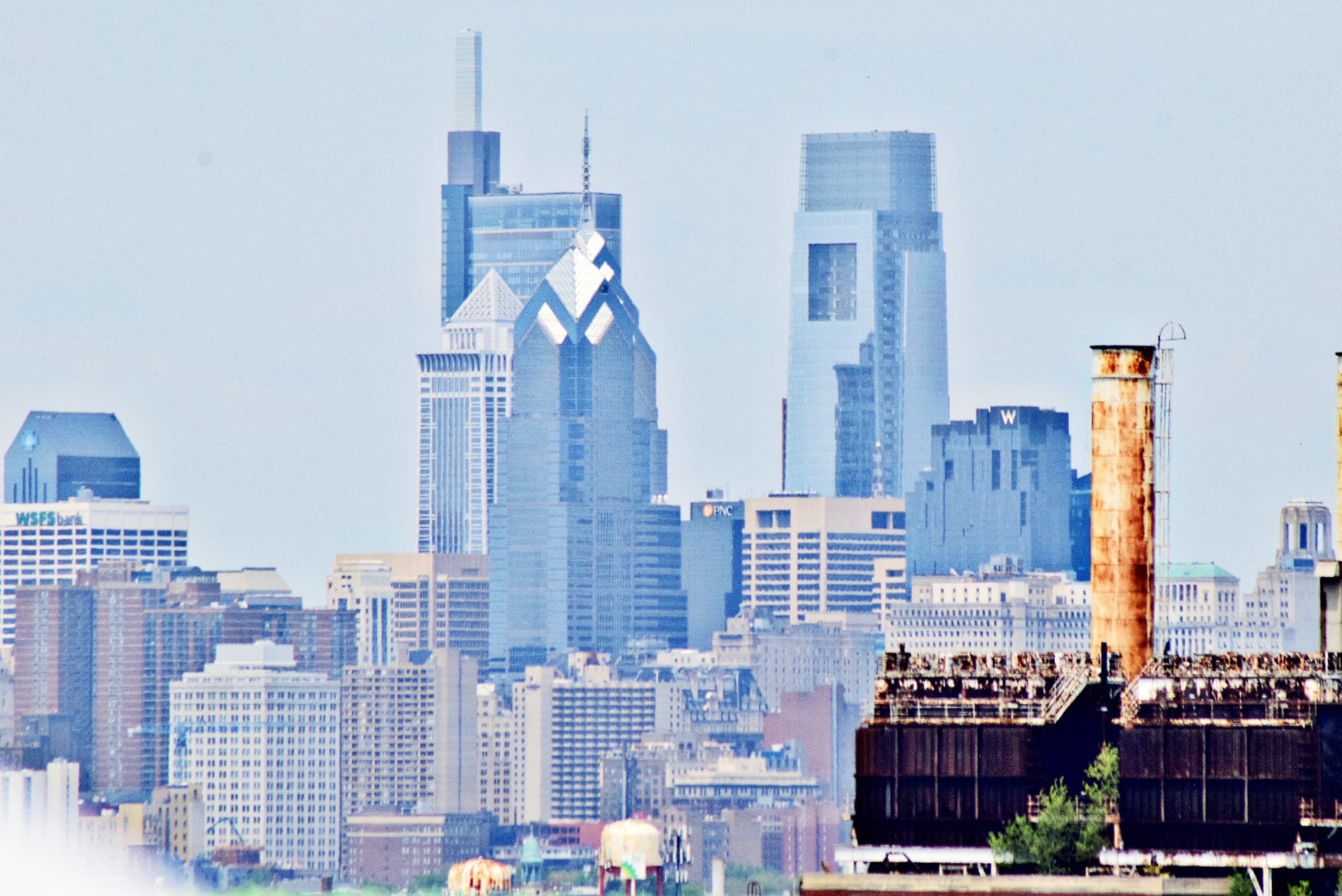 Arthaus popping into the Philadelphia skyline from the Walt Whitman Bridge. Photo by Thomas Koloski 