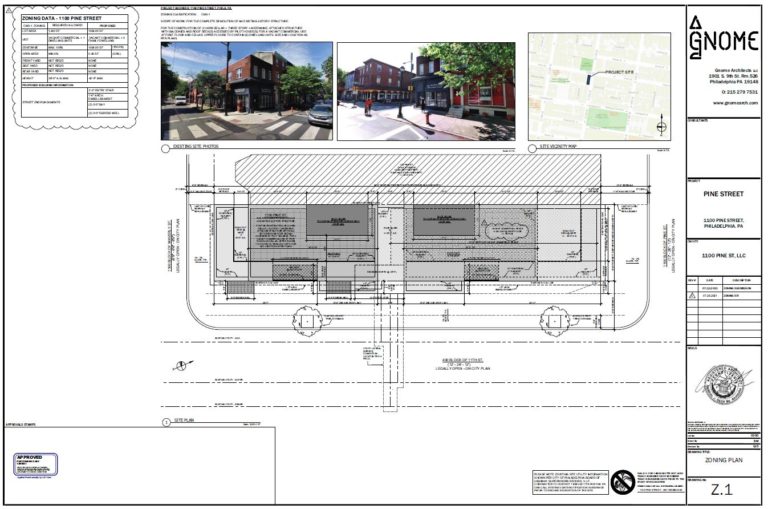 Permits Issued for 1100 Pine Street in Washington Square West, Center