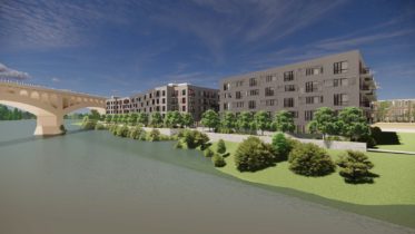 Venice Island at 4436-44-Main Street. Credit: JKRP Architects via the Civic Design Review