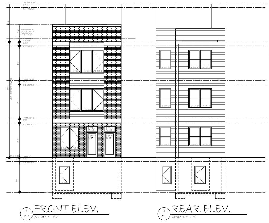 4054 West Girard Avenue. Building elevations. Credit: KCA Design Associates via the City of Philadelphia