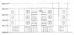 2240 Frankford Avenue. Building elevation along East Dauphin Street. Credit: Mt. Alto Design + Drafting via the City of Philadelphia