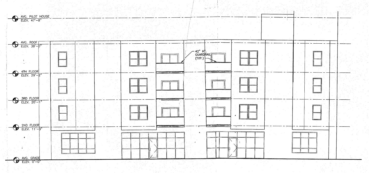 2240 Frankford Avenue. Building elevation along East Dauphin Street. Credit: Mt. Alto Design + Drafting via the City of Philadelphia