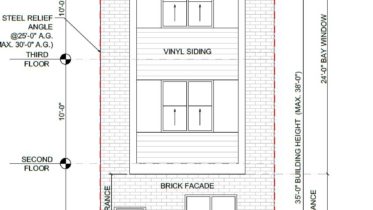 2405 North 6th Street. Building elevation. Credit: JT Ran Expediting via the City of Philadelphia