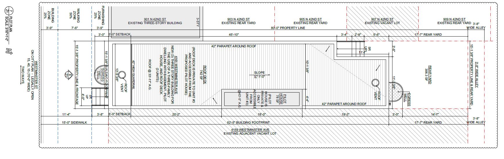 4161 Westminster Avenue. Site plan. Credit: JT Ran Expediting via the City of Philadelphia