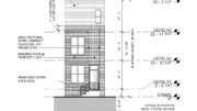 1432 North Marston Street. Building elevation. Credit: Moto Designshop via the City of Philadelphia