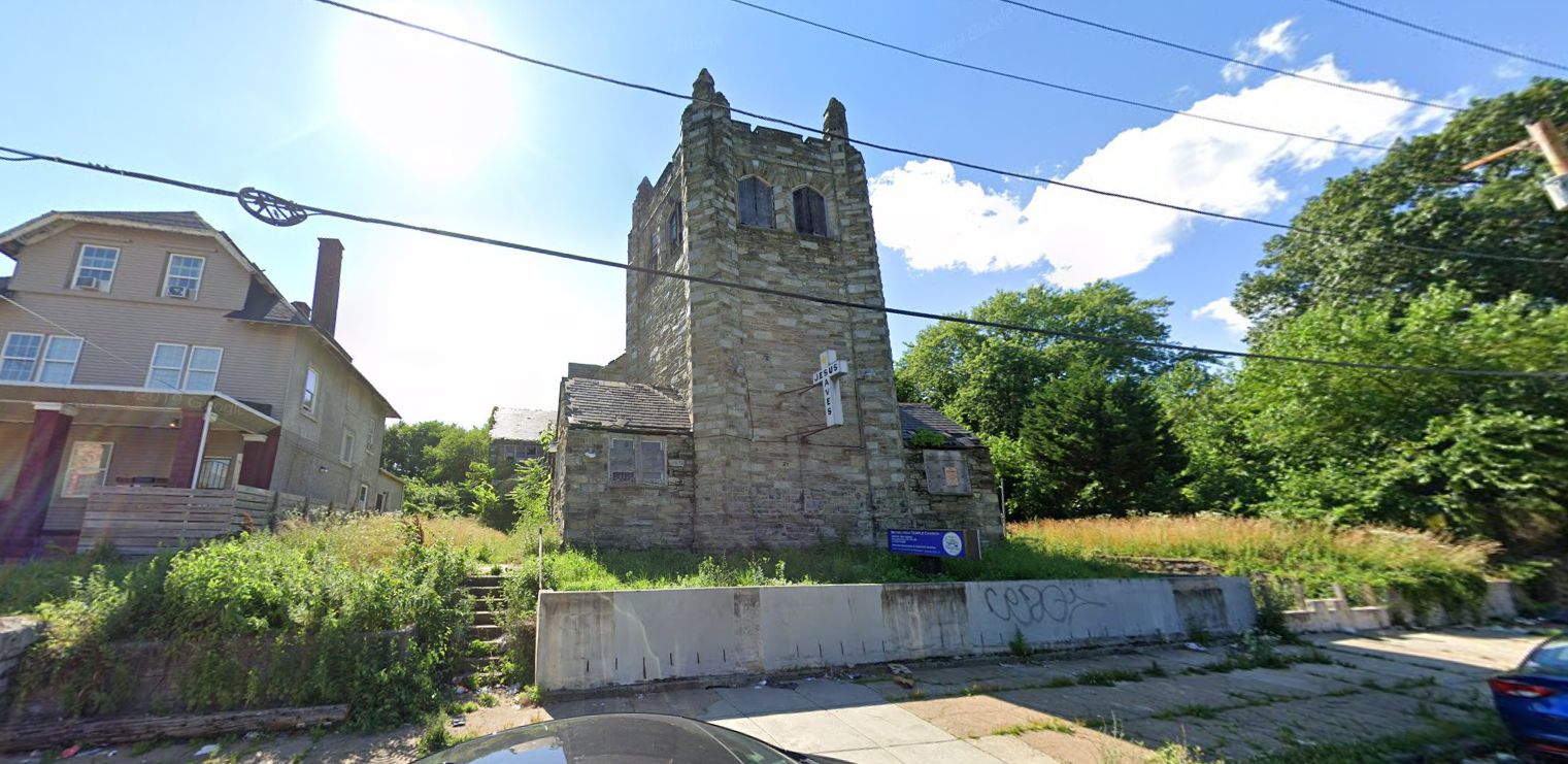The Bethel Holy Temple Church at 3220 North 16th Street prior to demolition. Looking west. June 2019. Credit: Google Maps