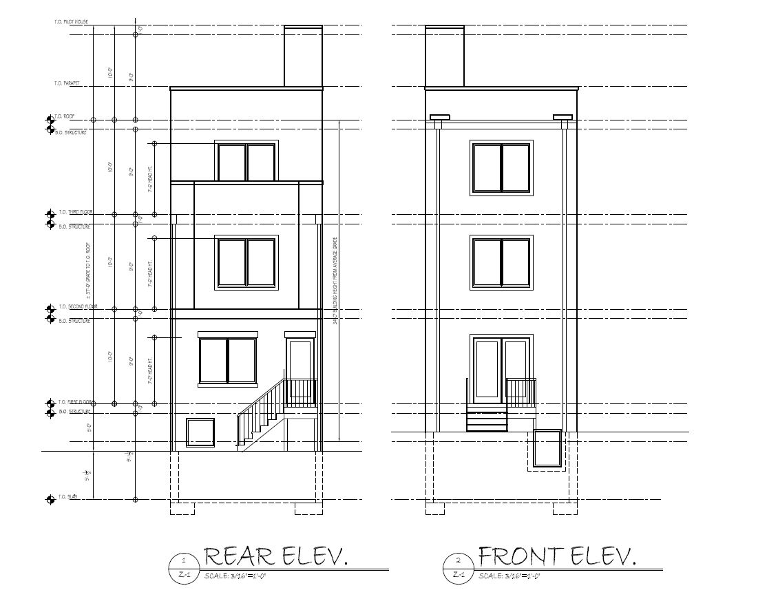 447 North 42nd Street. Building elevations. Credit: KCA Design Associates via the City of Philadelphia