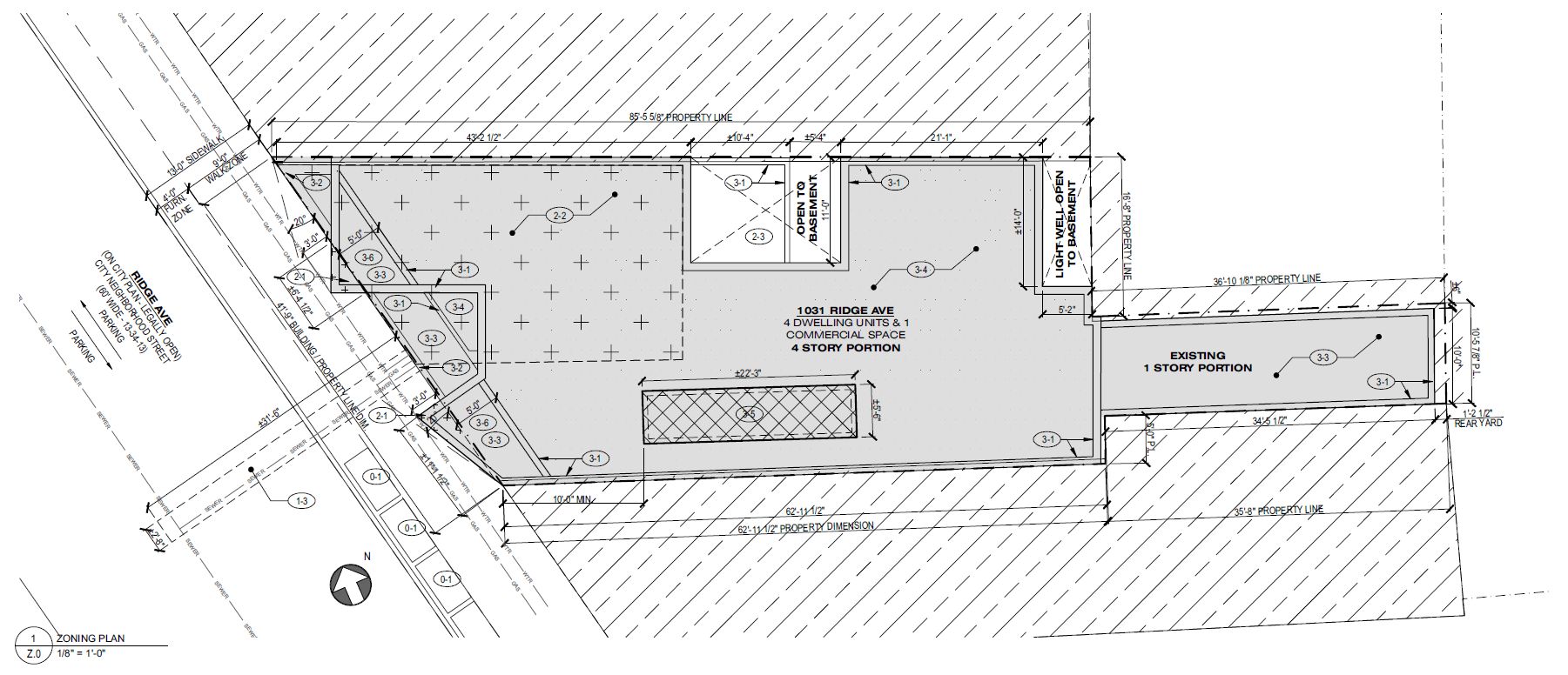 1031-33 Ridge Avenue. Site plan. Credit: HDO Architecture via the City of Philadelphia