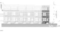 1403-13 North Marston Street. Building elevation, with 1403 North Marston Street highlighted. Credit: Moto Designshop via the City of Philadelphia