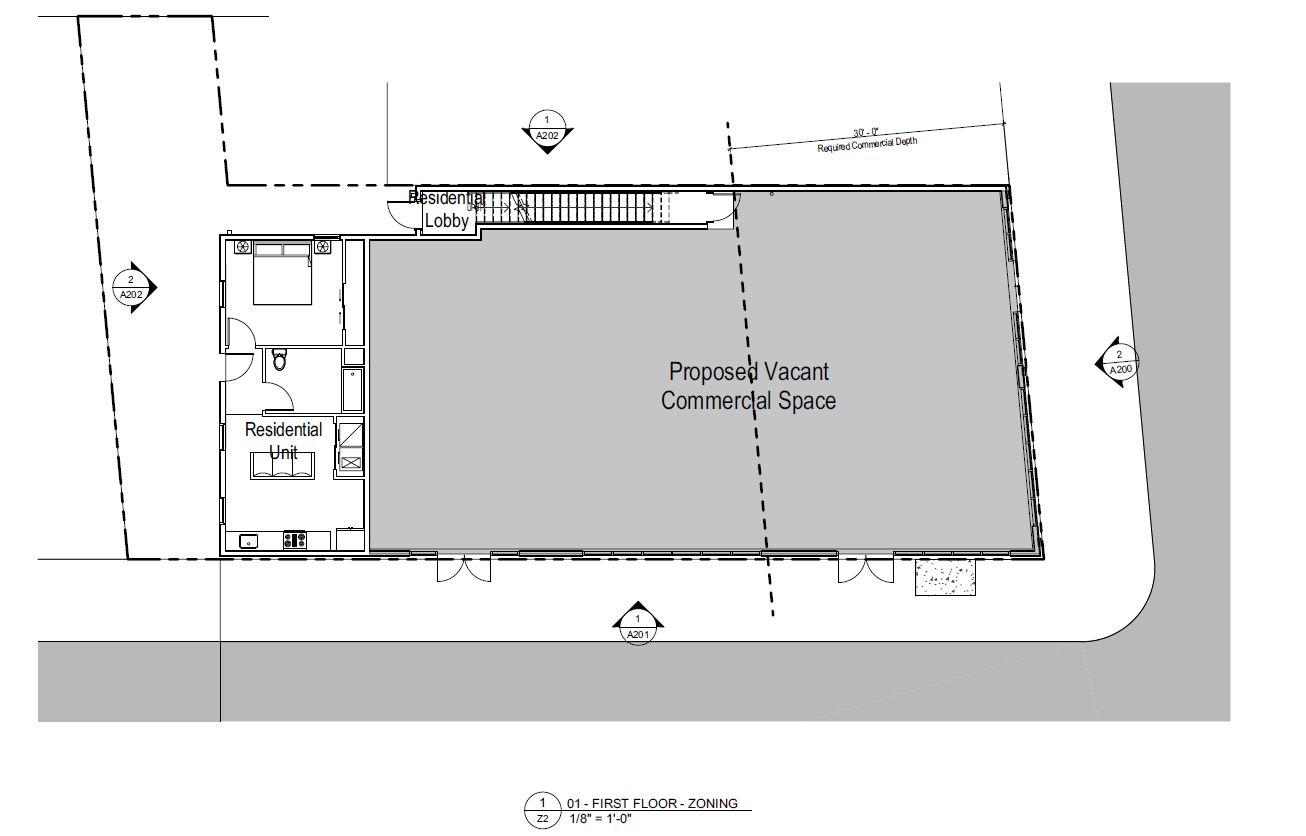 1700 Frankford Avenue. Ground floor plan. Credit: Ambit Architecture via the City of Philadelphia