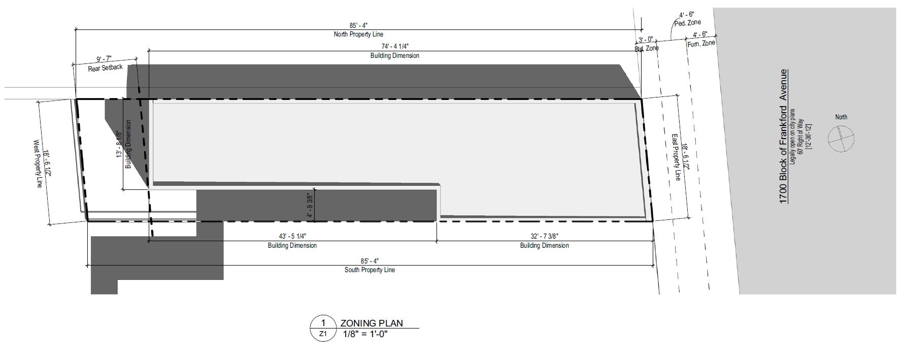 1704 Frankford Avenue. Site plan. Credit: Ambit Architecture via the City of Philadelphia