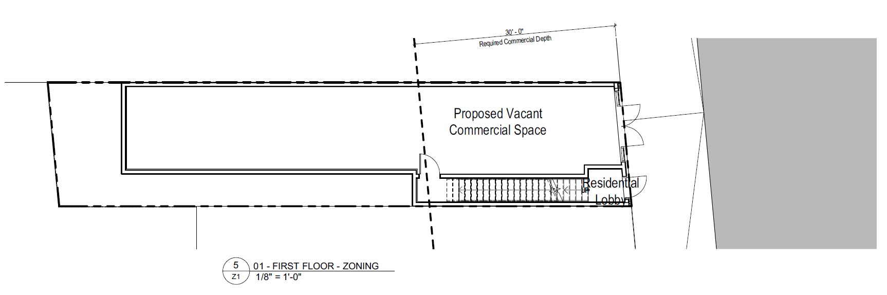 1704 Frankford Avenue. Ground floor plan. Credit: Ambit Architecture via the City of Philadelphia