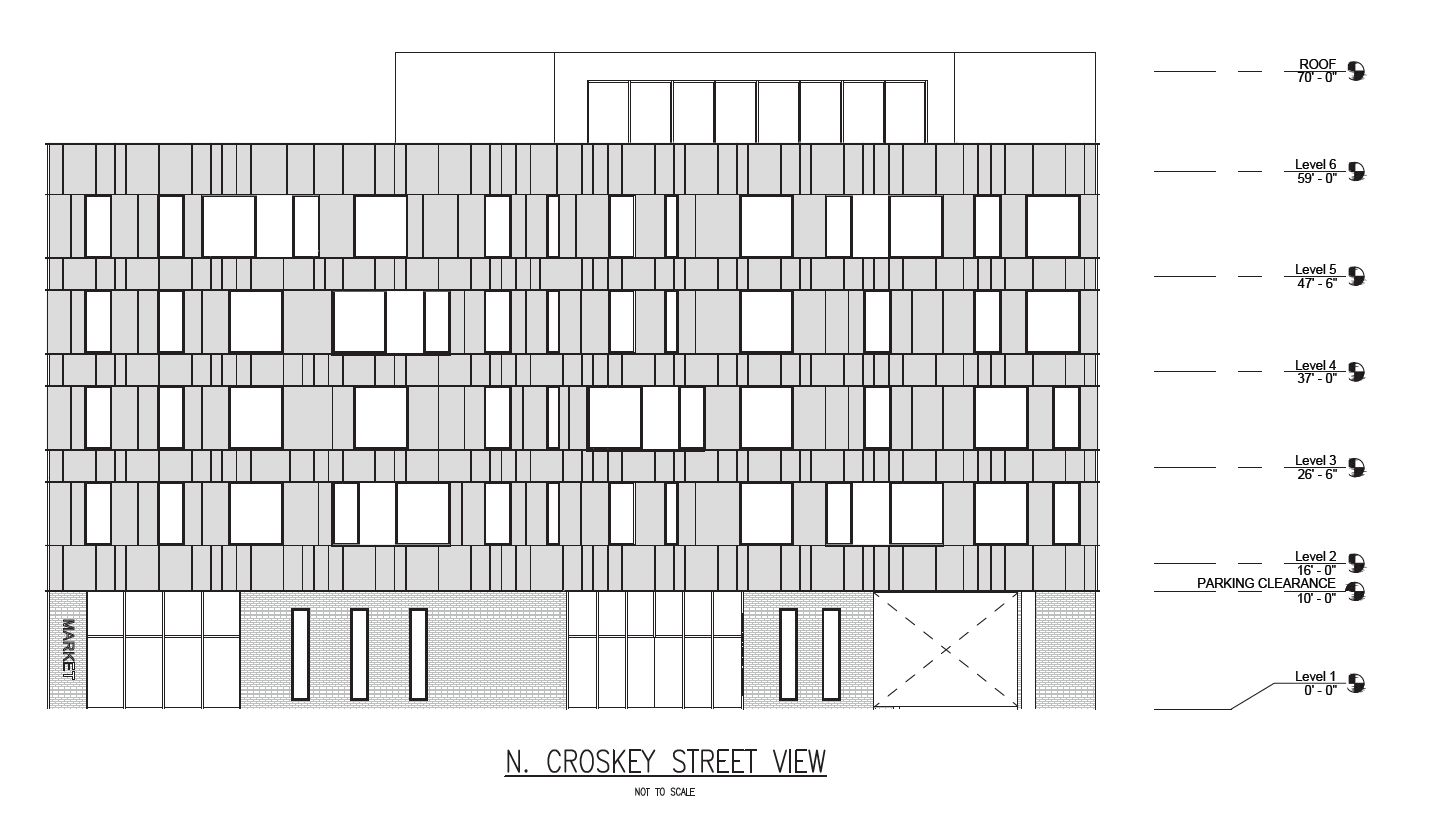 2024-28 North 22nd Street. Building elevation. Credit: Oombra Architects via the Civic Design Review