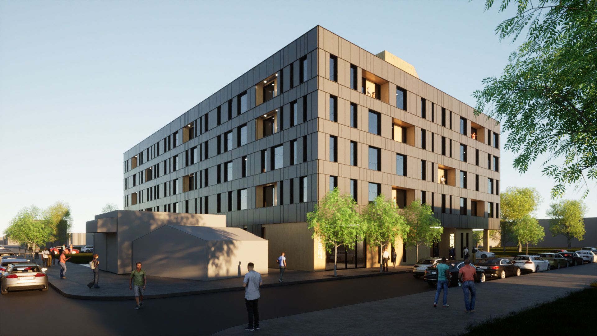 2024-28 North 22nd Street. Building rendering. Credit: Oombra Architects via the Civic Design Review