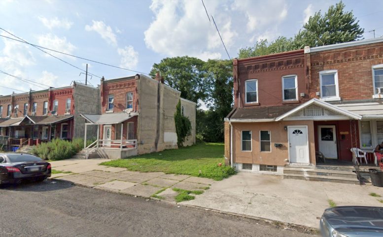 4237 Mantua Avenue prior to redevelopment. Looking north. July 2019. Credit: Google Maps