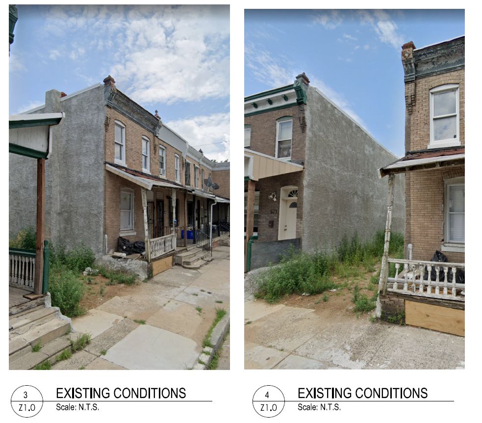 511 North Paxon Street. Site conditions prior to redevelopment. Credit: 24 Seven Design Group via the City of Philadelphia