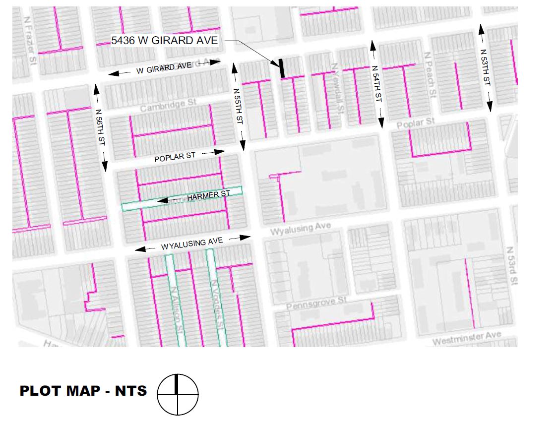 5436 West Girard Avenue. Location map. Credit: Moto Designshop via the City of Philadelphia