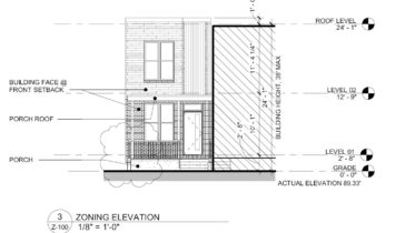 653 North Sickels Street. Front elevation. Credit: Moto Designshop via the City of Philadelphia
