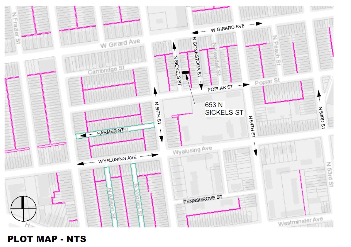 653 North Sickels Street. Location map. Credit: Moto Designshop via the City of Philadelphia