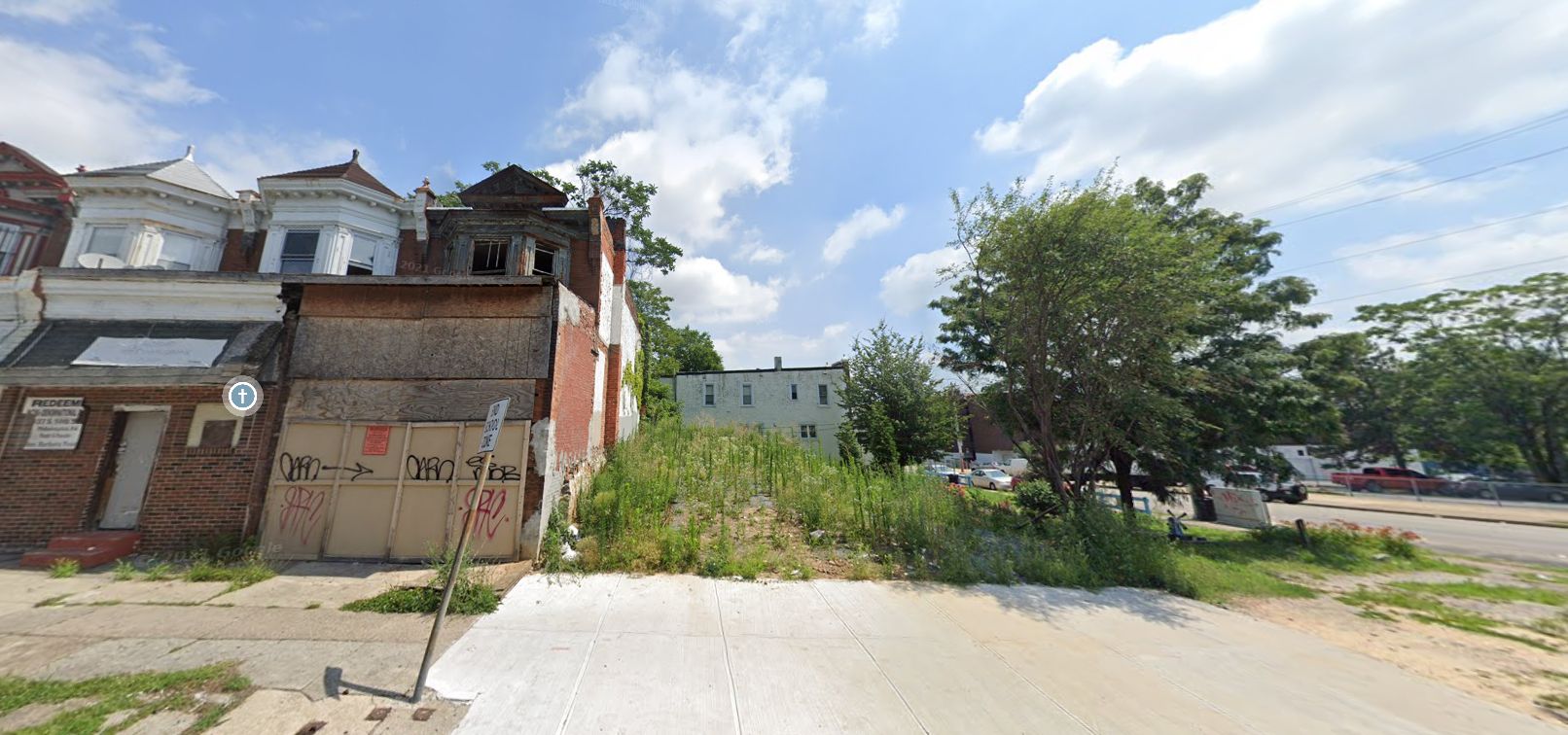 1437 South 58th Street. Site conditions prior to redevelopment. Looking northeast. July 2021. Credit: Google Maps