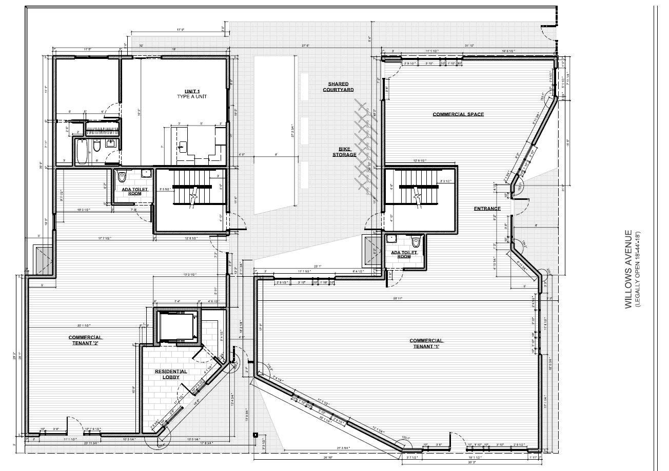 1437 South 58th Street. Ground floor plan. Credit: Studio C Architecture via the City of Philadelphia