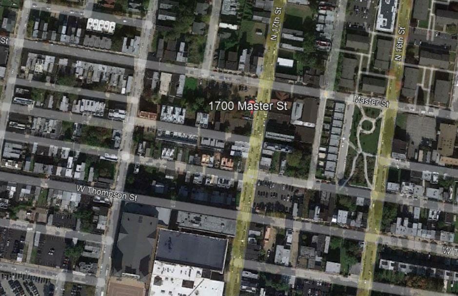 1700 Master Street. Aerial view. Credit: Here's The Plan, LLC via the City of Philadelphia
