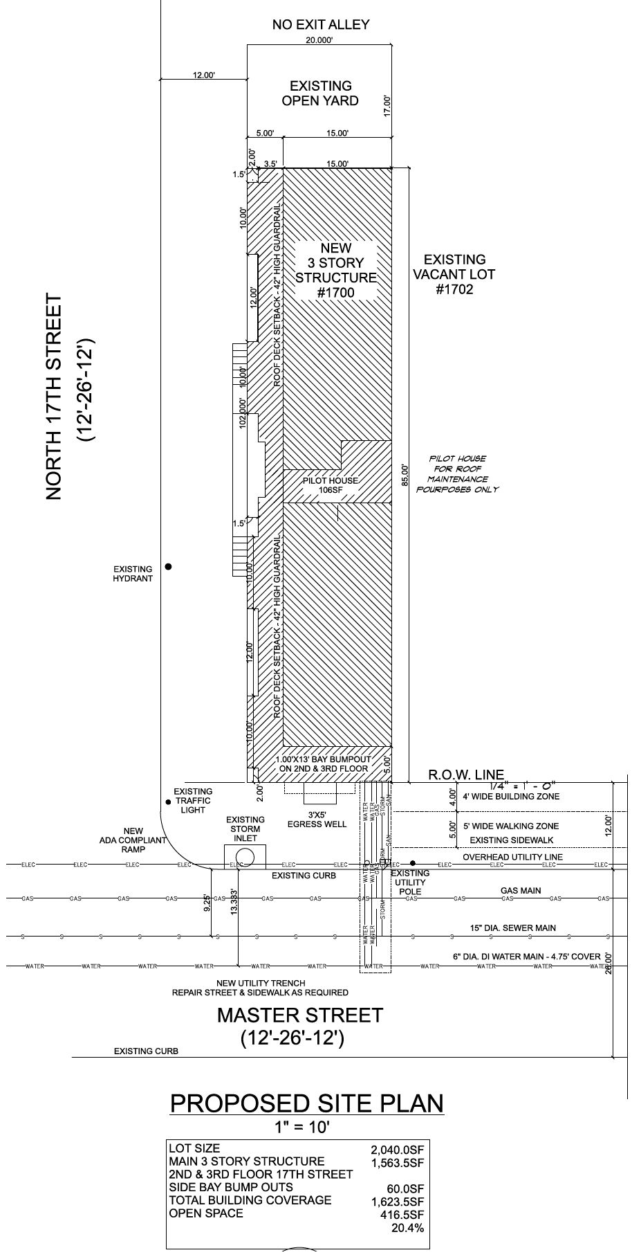 1700 Master Street. Site plan. Credit: Here's The Plan, LLC via the City of Philadelphia