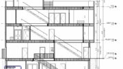2306 North Fairhill Street. Building section. Credit: Plato Studio via the City of Philadelphia