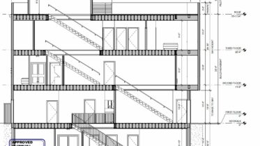 2306 North Fairhill Street. Building section. Credit: Plato Studio via the City of Philadelphia