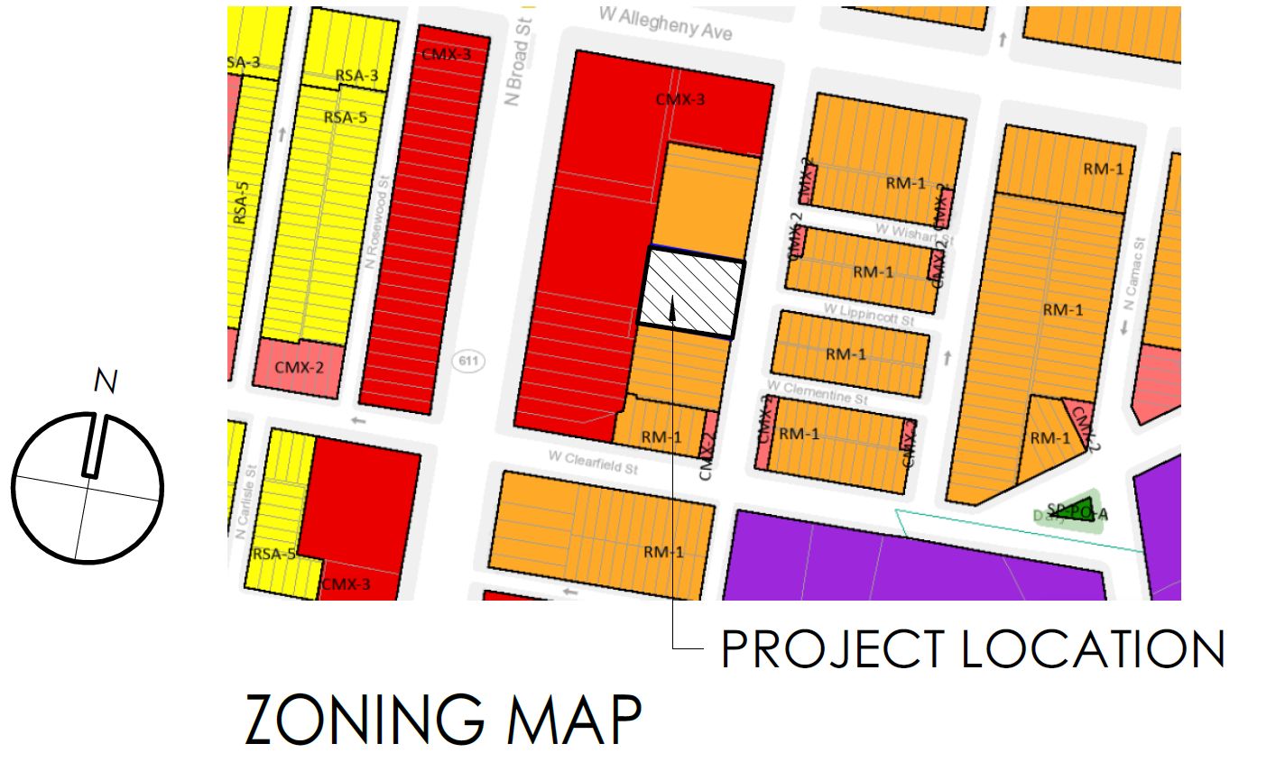 3120 North Park Avenue. Zoning map. Credit: Designblendz via the City of Philadelphia