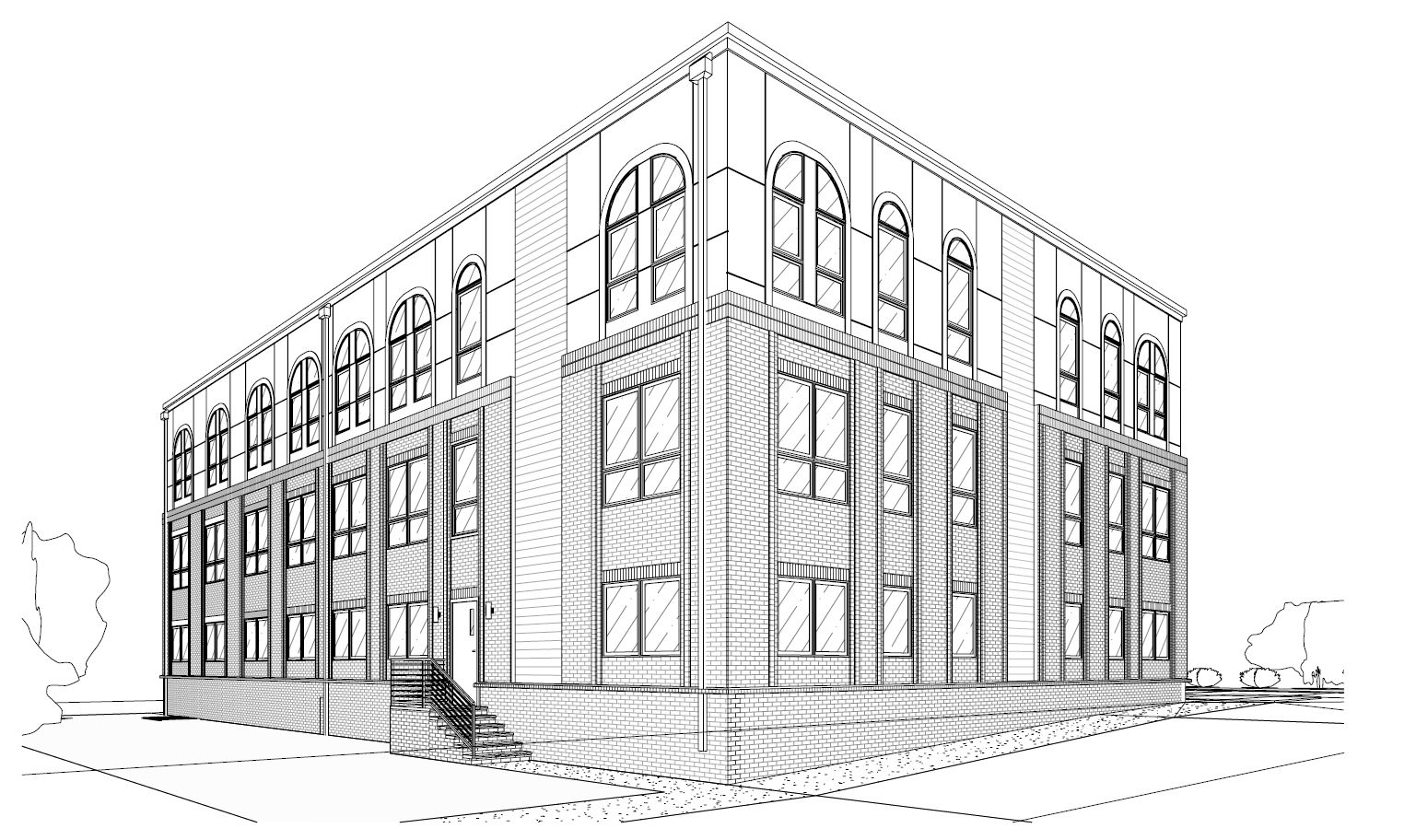 3120 North Park Avenue. Building axonometric. Credit: Designblendz via the City of Philadelphia