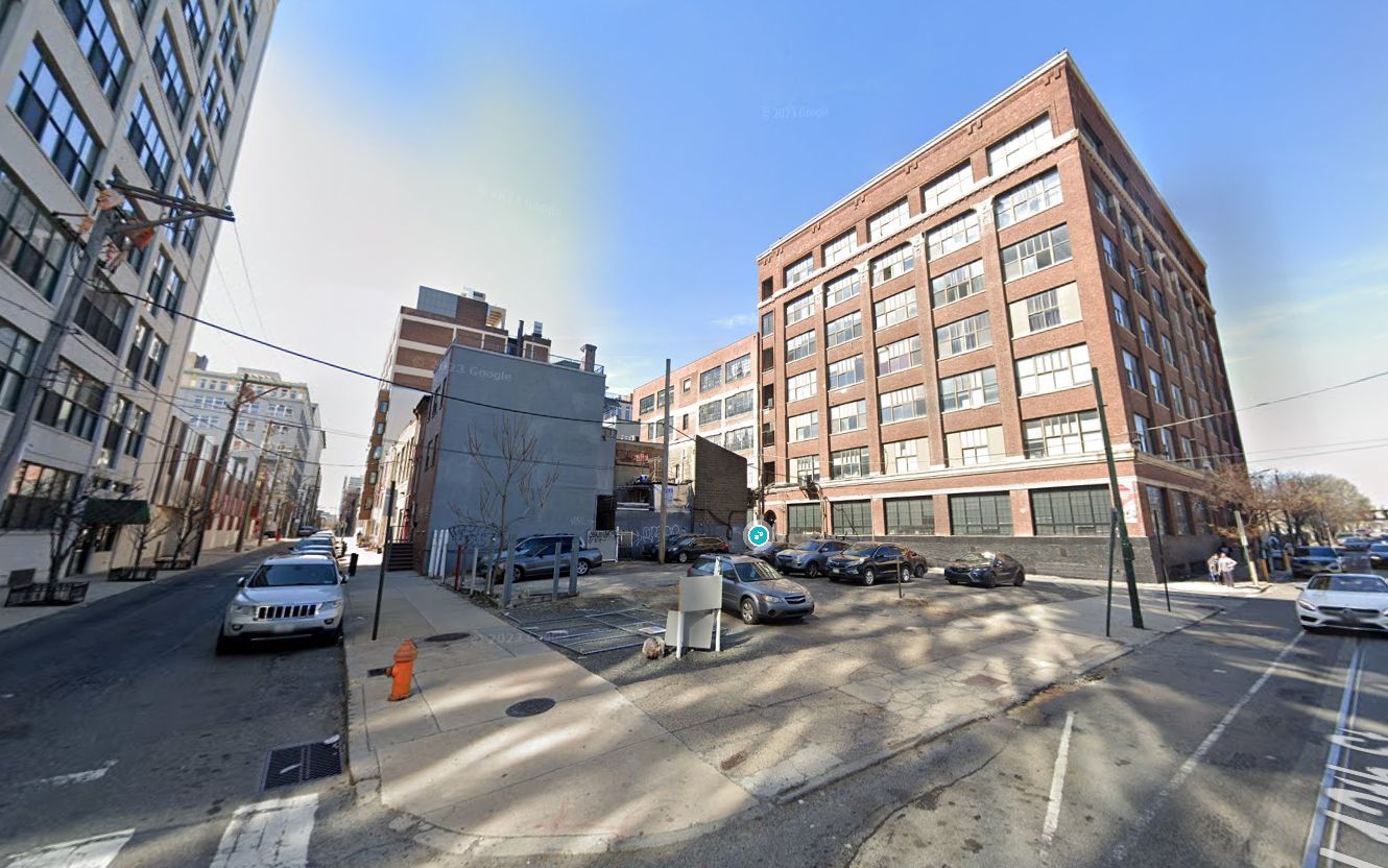 326 North 12th Street. Site conditions prior to redevelopment. Looking northwest. March 2023. Credit: Google Maps