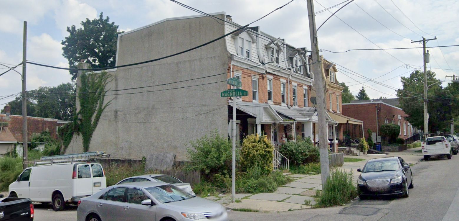 358 East Walnut Lane prior to redevelopment. Looking south. July 2022. Credit: Google Maps