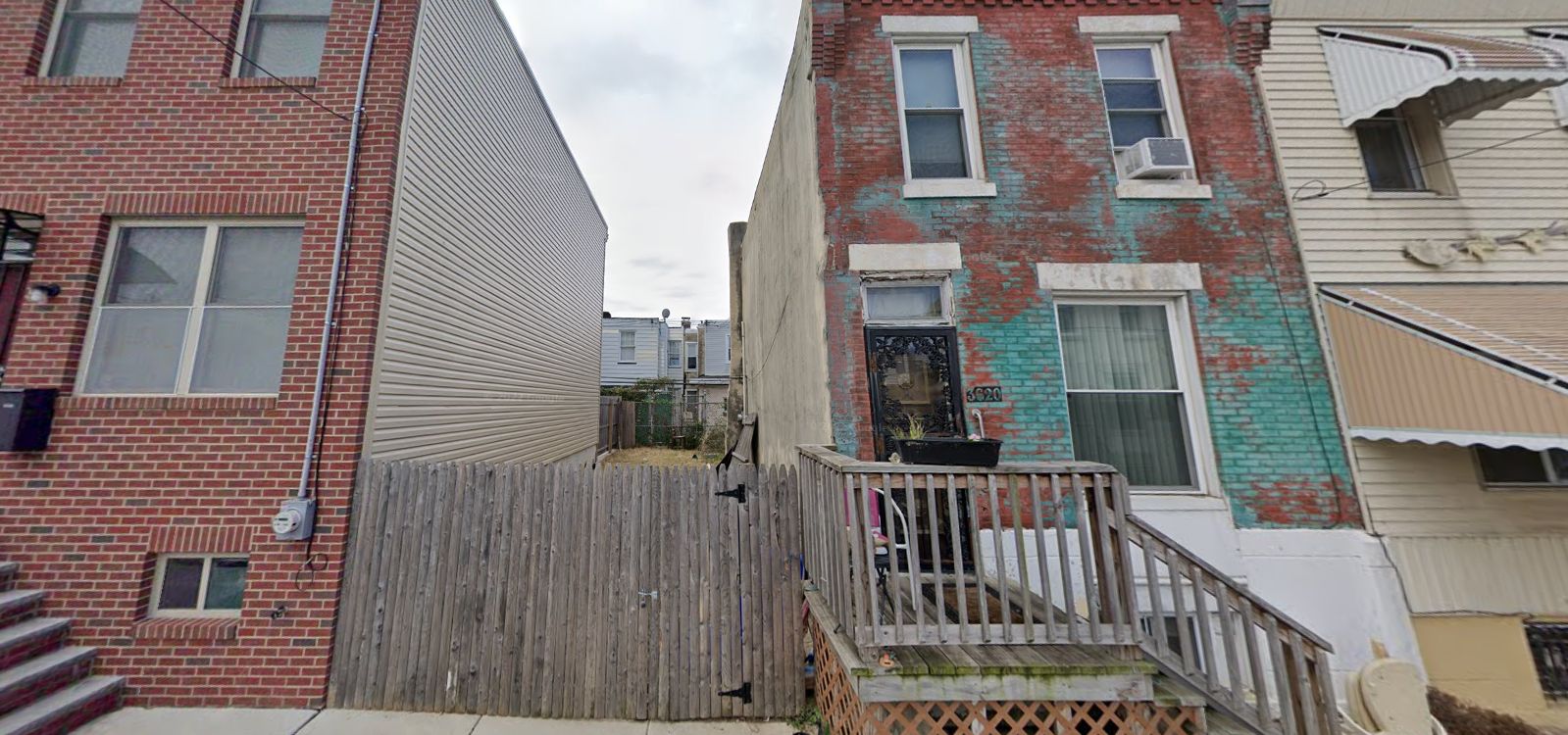 3618 Sears Street. Site conditions prior to redevelopment. Looking south. October 2019. Credit: Google Maps