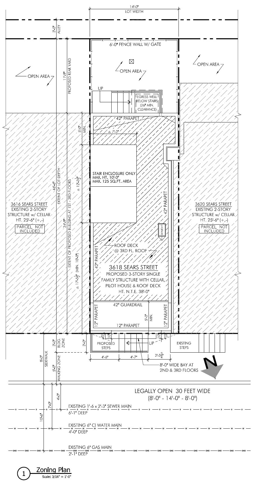 3618 Sears Street. Site plan. Credit: Landmark Architectural Design LLC