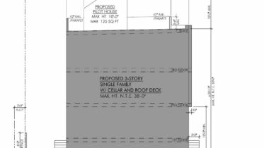 3618 Sears Street. Building section. Credit: Landmark Architectural Design LLC