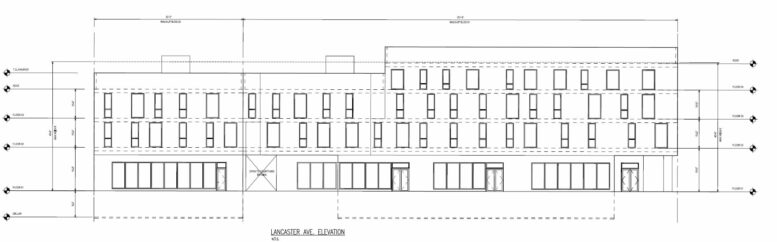 4328 Lancaster Avenue. Building elevation. Credit: Cornerstone Consulting Engineers & Architectural, Inc. via the City of Philadelphia