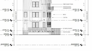 4628 Wayne Avenue. Building elevation. Credit: Designblendz via the City of Philadelphia