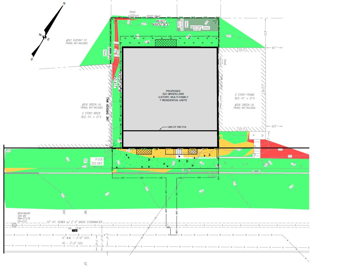 522 Green Lane. Site plan. Credit: Alfa Engineering via the City of Philadelphia