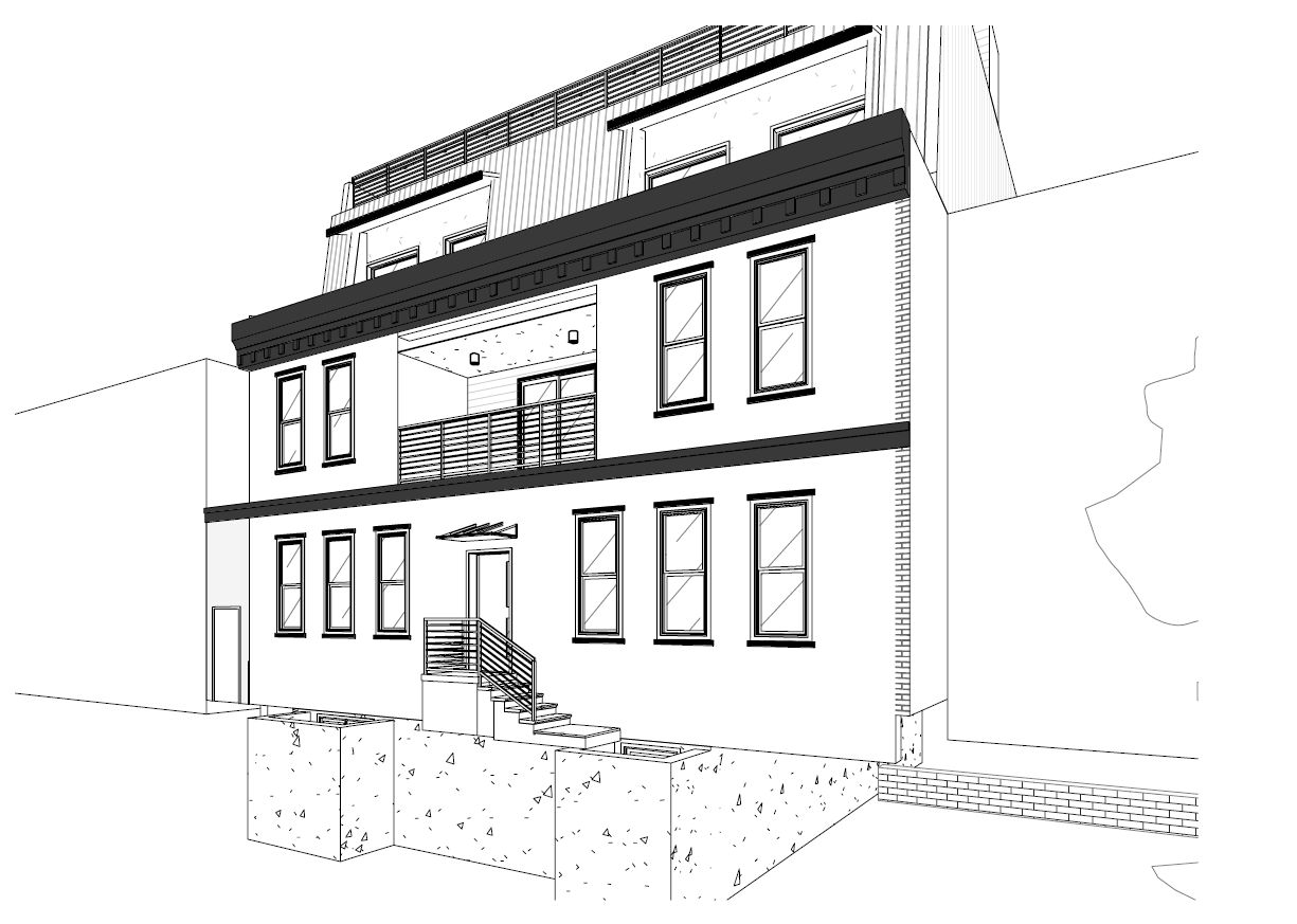 522 Green Lane. Building perspective. Credit: Designblendz via the City of Philadelphia