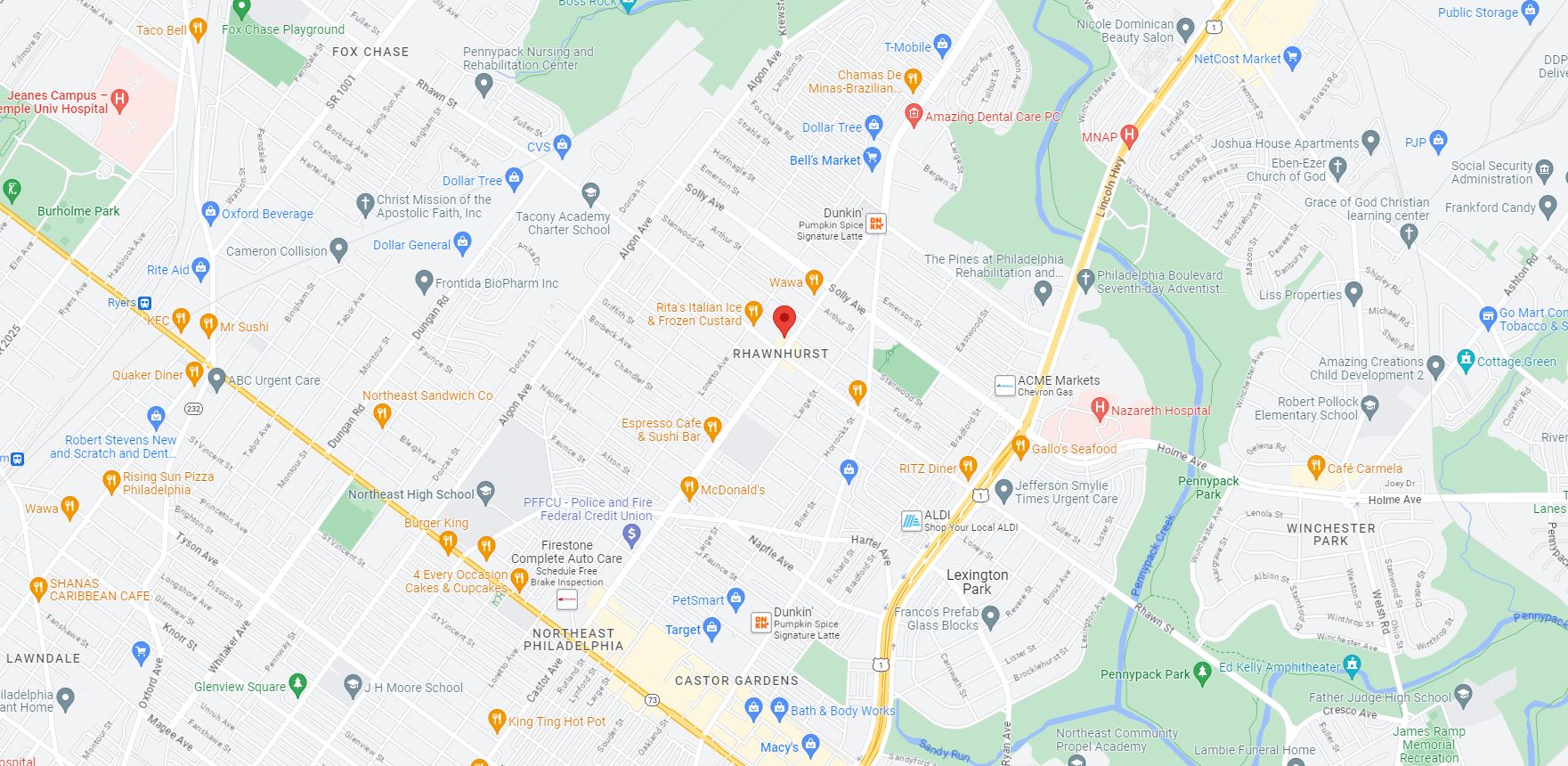 8014 Castor Avenue. Site map. Credit: Google Maps