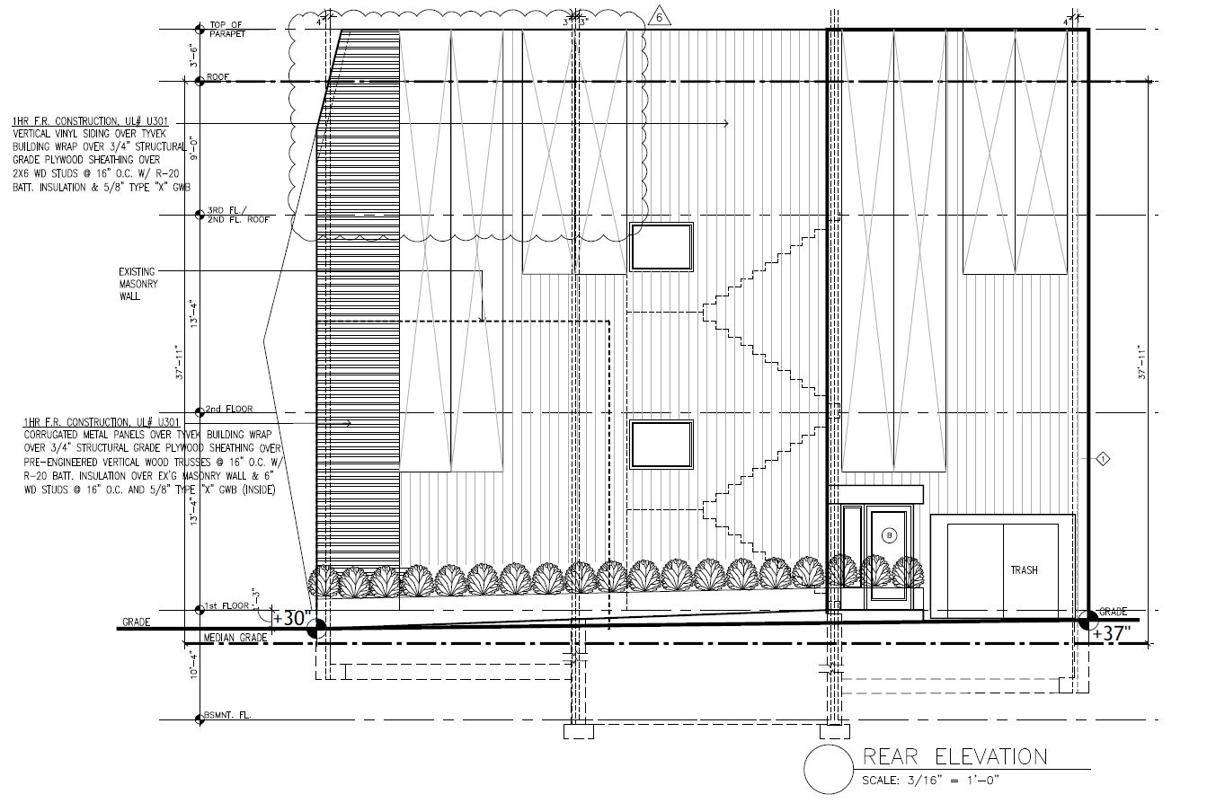 8014 Castor Avenue. Building elevation. Credit: Supreme Architects via the City of Philadelphia