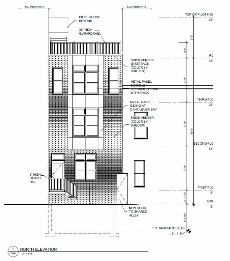 940 West Dakota Street. Building elevation. Credit: T + Associates Architects via the City of Philadelphia