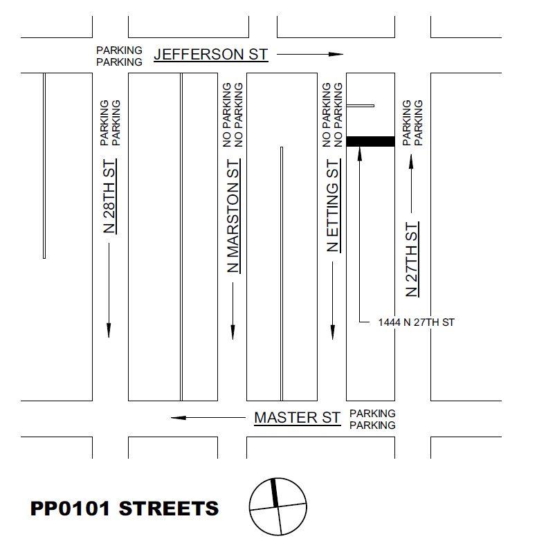 1444 North 27th Street. Site map. Credit: Moto Designshop via the City of Philadelphia