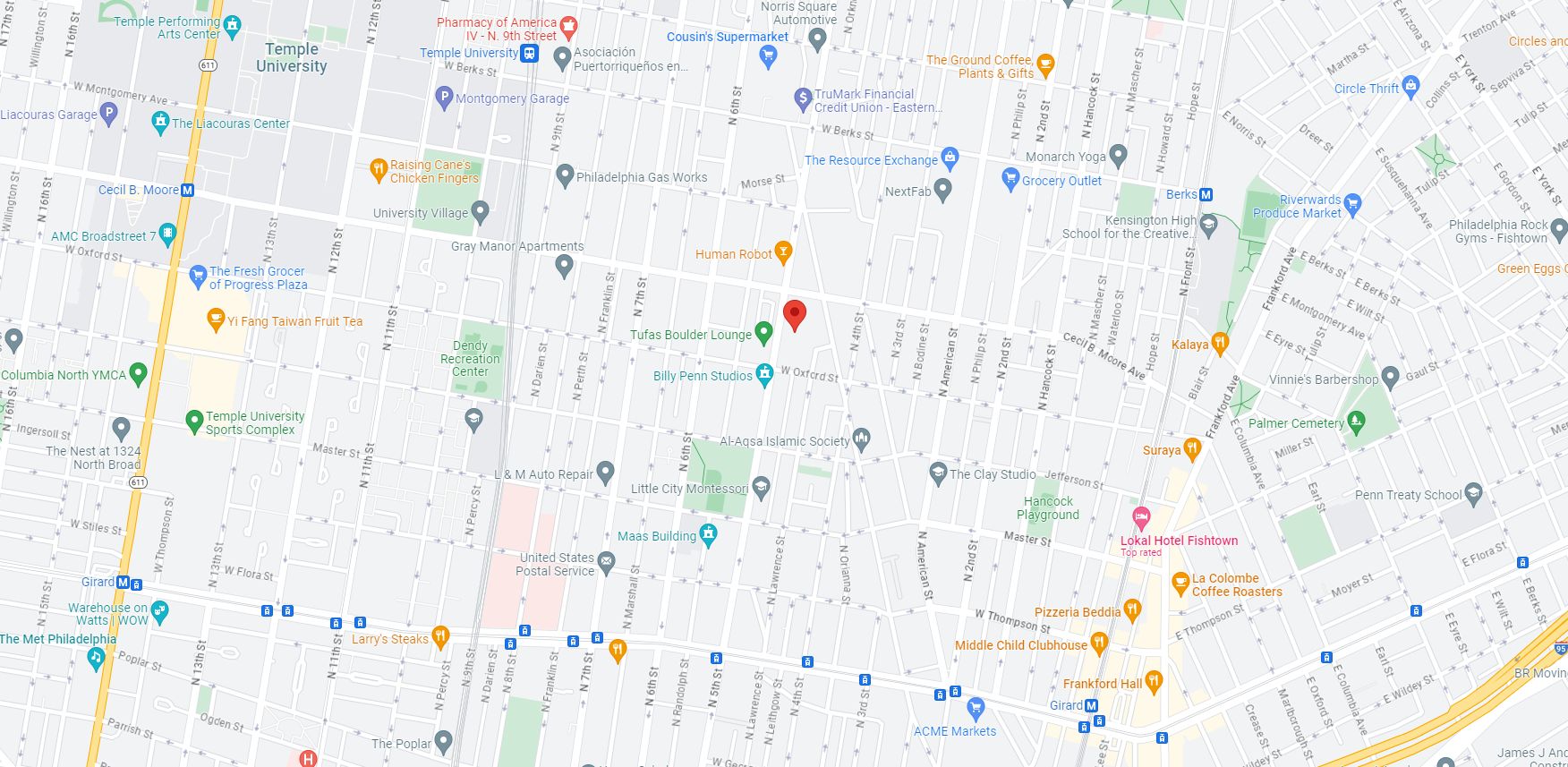 1625-35 North 5th Street. Location map. Credit: Google Maps