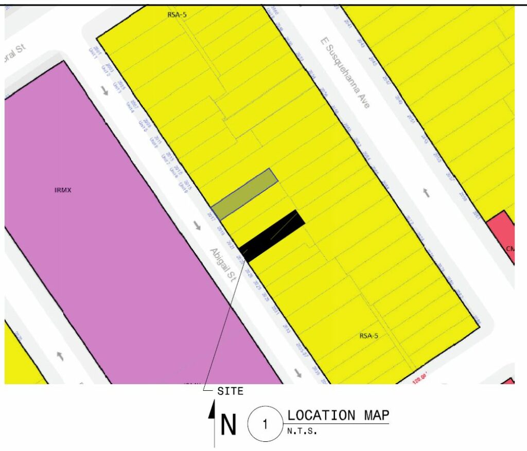 Permits Issued for 2023 Abigail Street in Fishtown - Philadelphia YIMBY